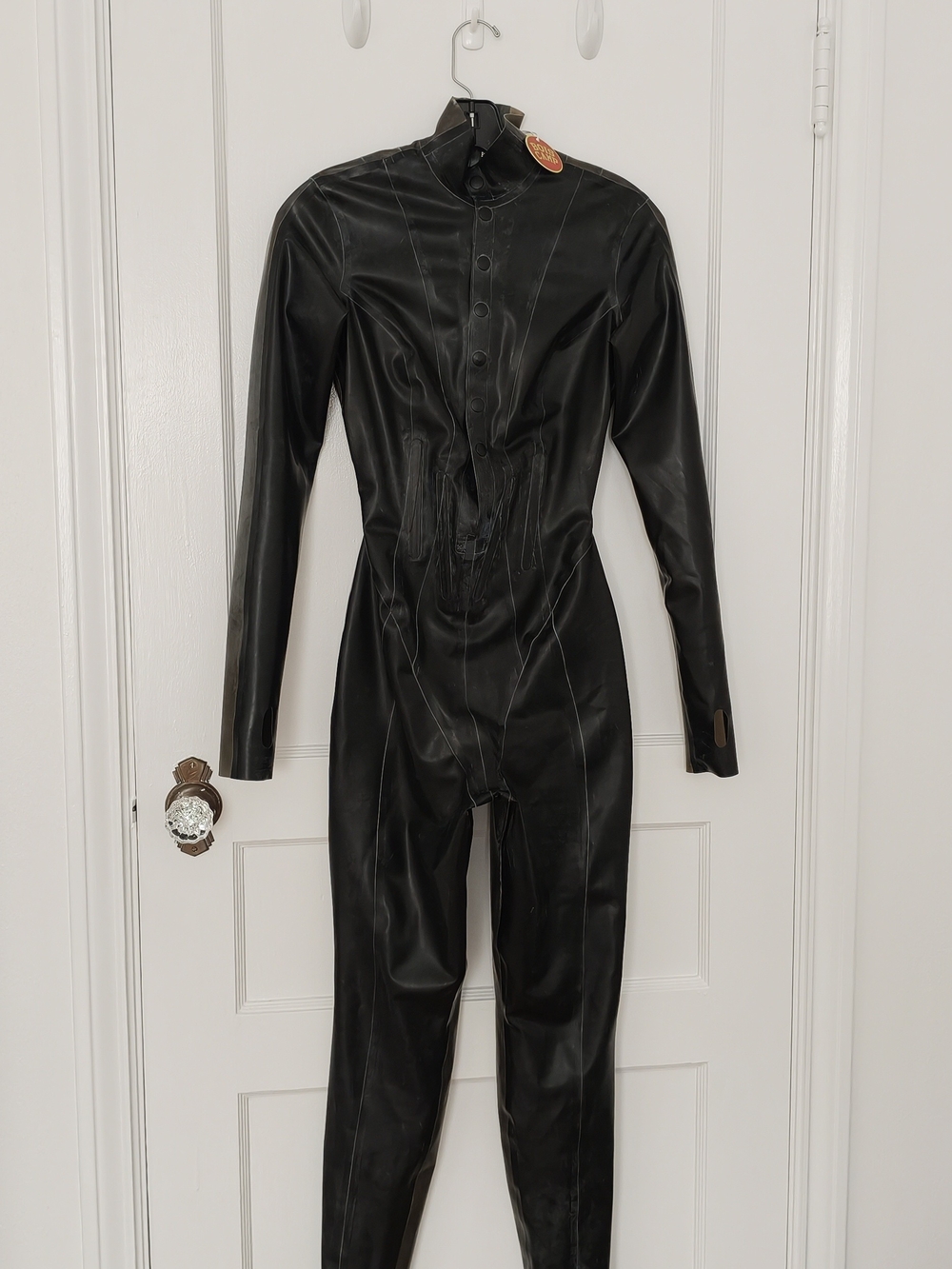 New Bois Camp Latex catsuit Black And transparent - Picture 4 of 10
